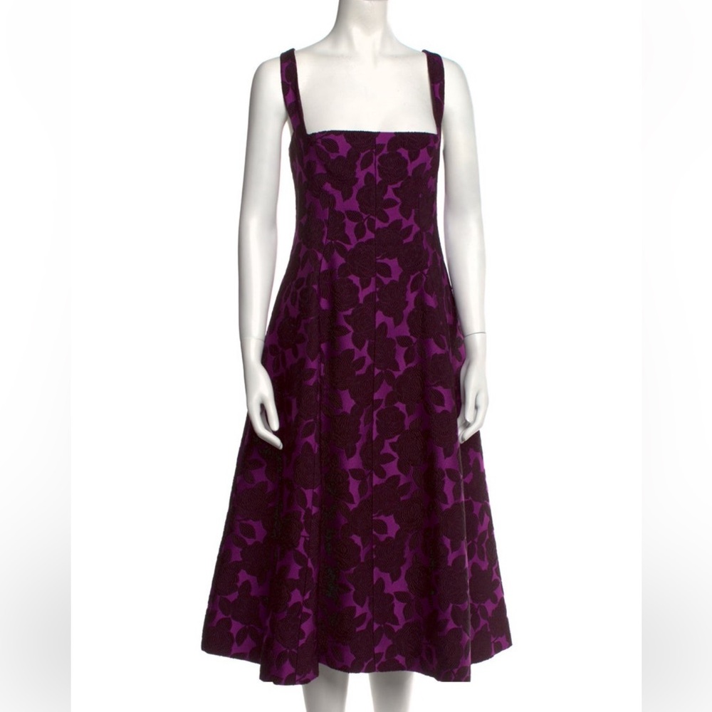 Lela Rose Purple Floral Dress